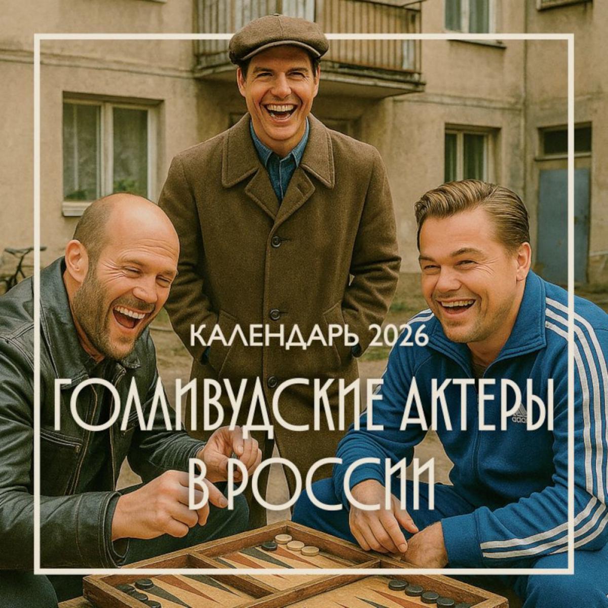 Голливудские актеры в России. Календарь настенный на 2026 год