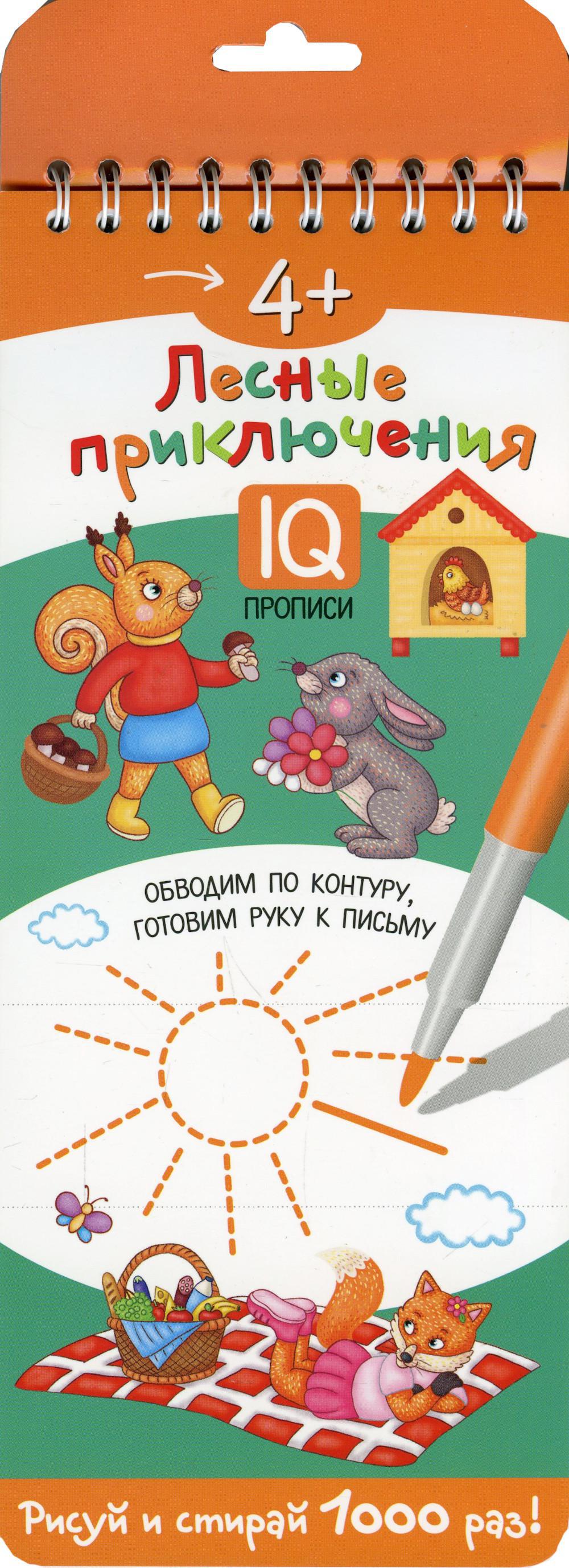 Многоразовые прописи на пружинке. 4+ Лесные приключения