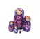 Матрешка Валя фиолетовая (5 матрешек, 9см)